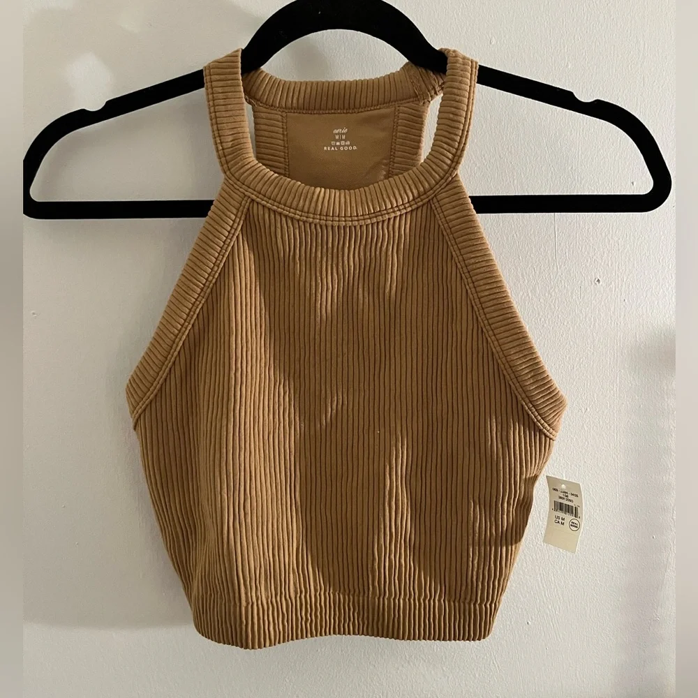 Aerie Superchill Seamless High Neck Bra Top - Picture 2 of 6